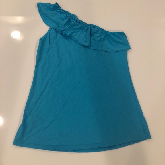 Lilly Pulitzer One Shoulder Ruffle Top size M - Picture 4 of 4